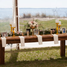Outdoor Wedding Reception at the Sandy Hook Chapel in Sandy Hook NJ